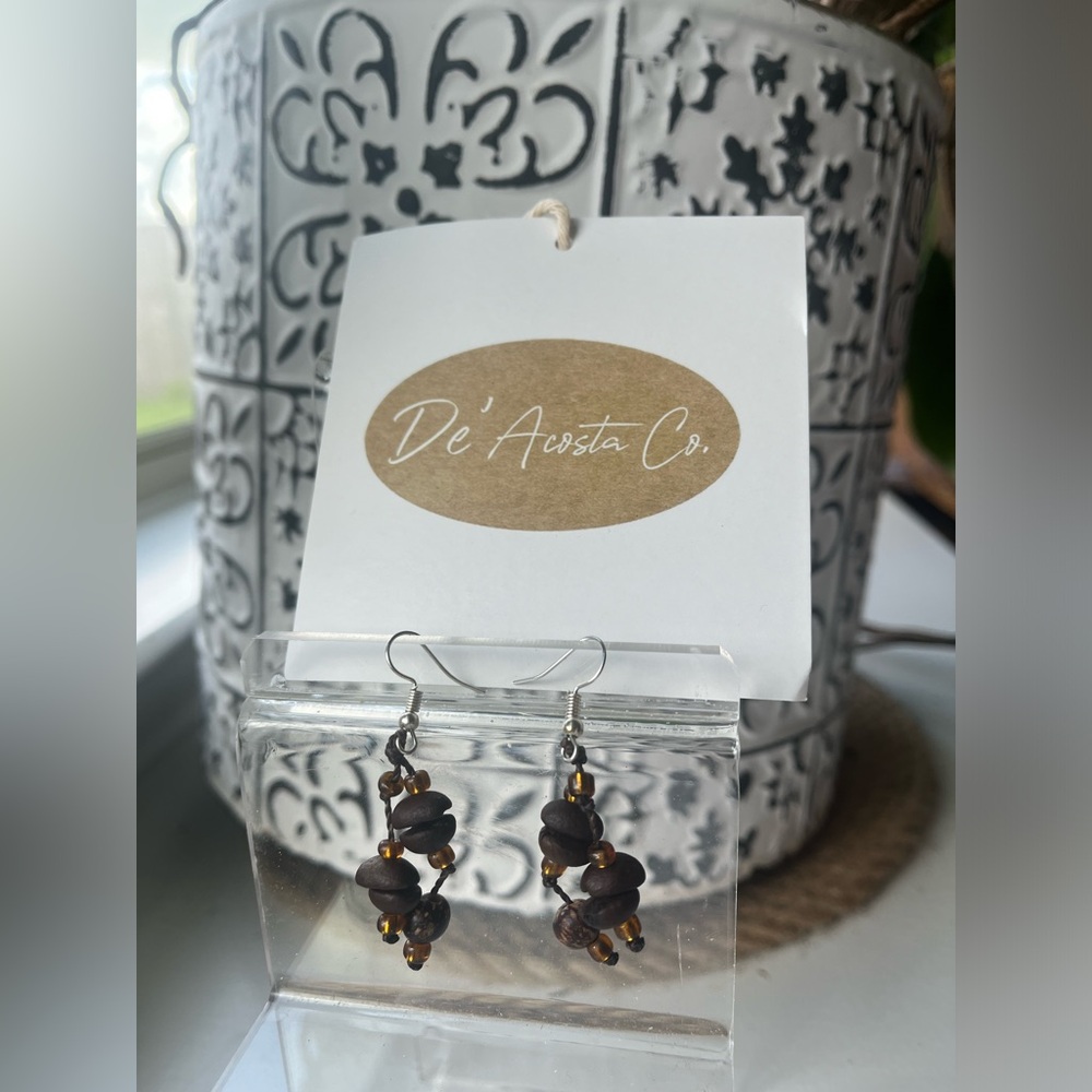 Handmade Colombian Coffee earrings